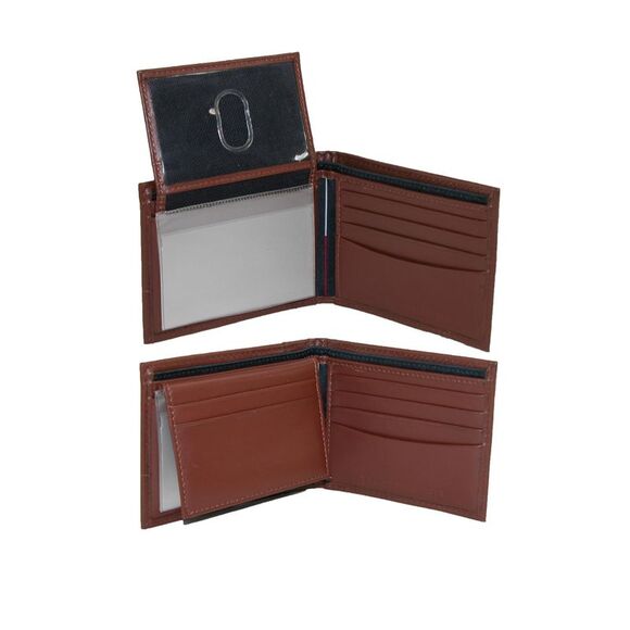 Tommy Hilfiger Men's Leather Cambridge Bifold Passcase Wallet - Picture 2 of 4